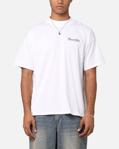 Carre Side Script Oversized T-Shirt White