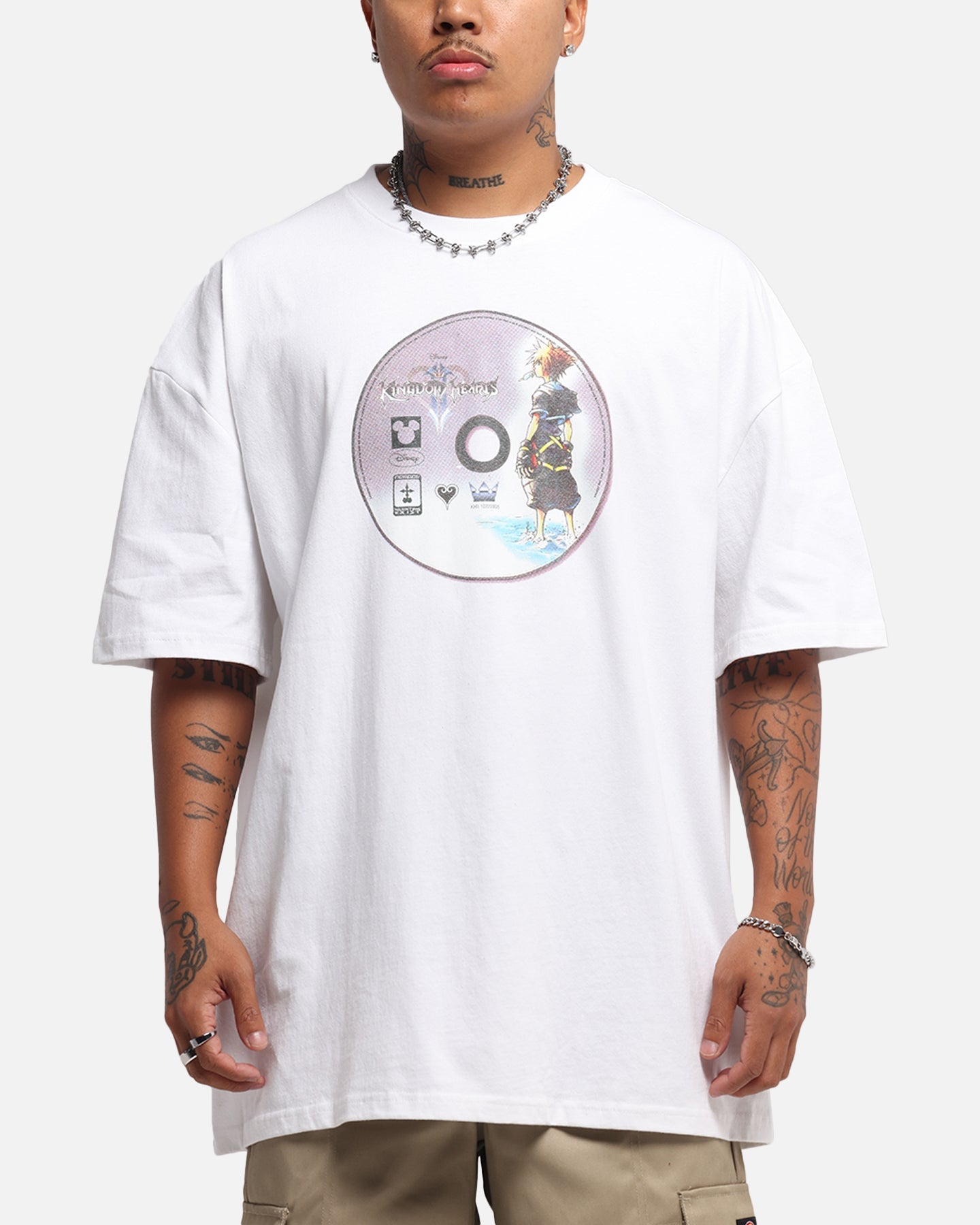 Goat Crew Disney Kingdom Hearts Disc Heavy T-Shirt White