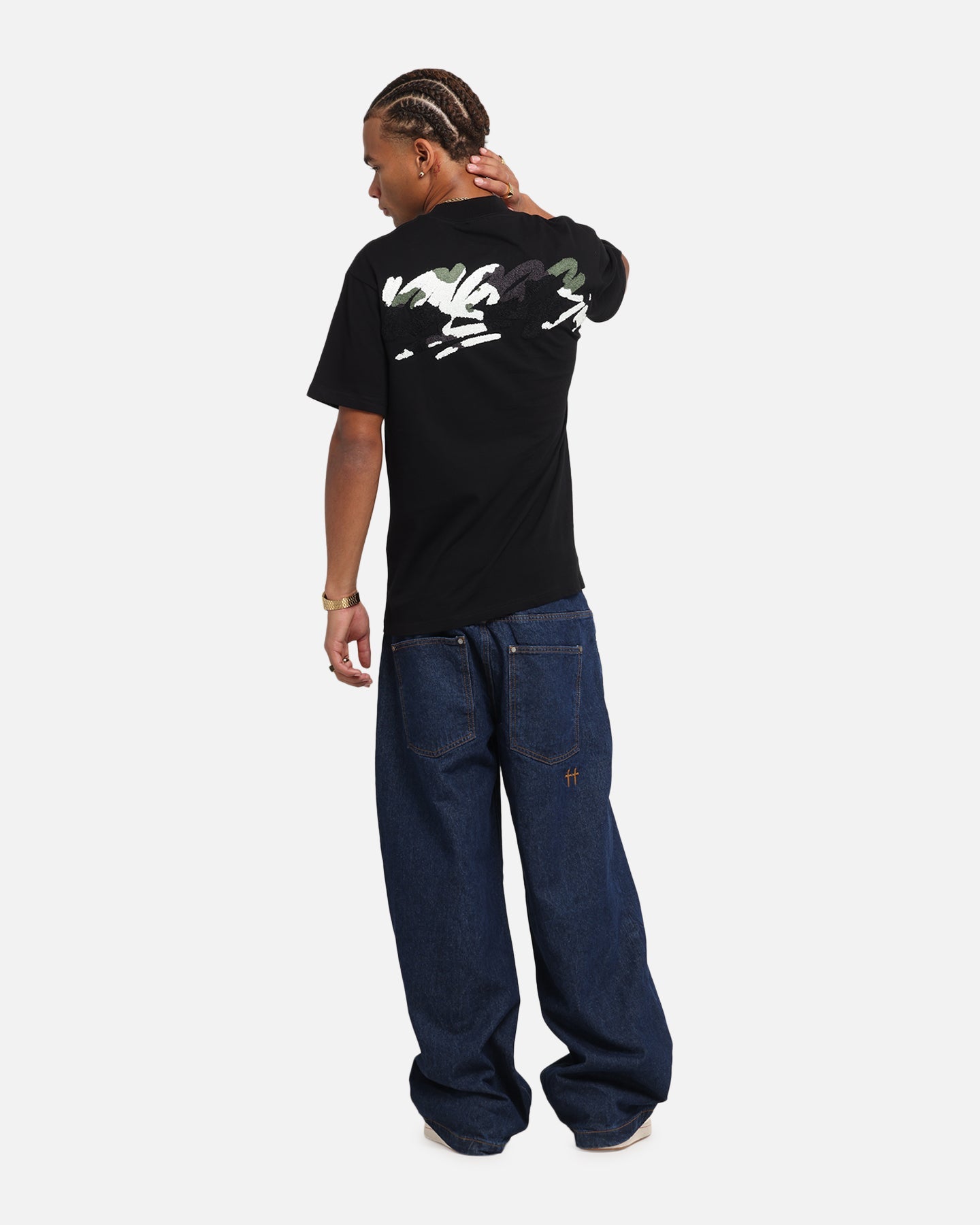 Carre Tag Mockneck T-Shirt Black