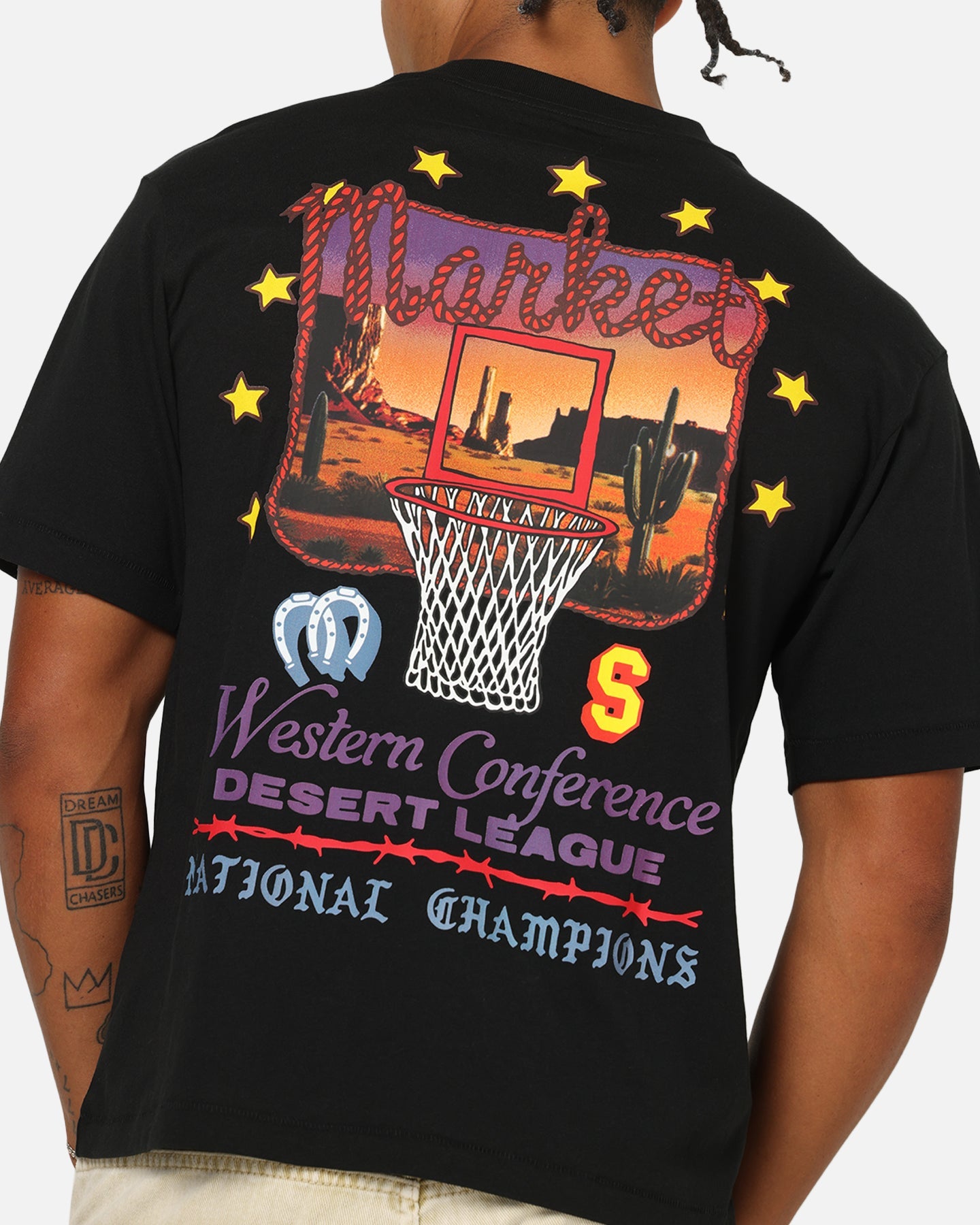 Market Desert League T-Shirt Pirate Black