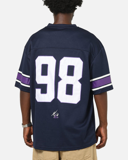 Bleacher Athletic Melbourne Storm NRL Gridiron Mesh Jersey Official Team Color