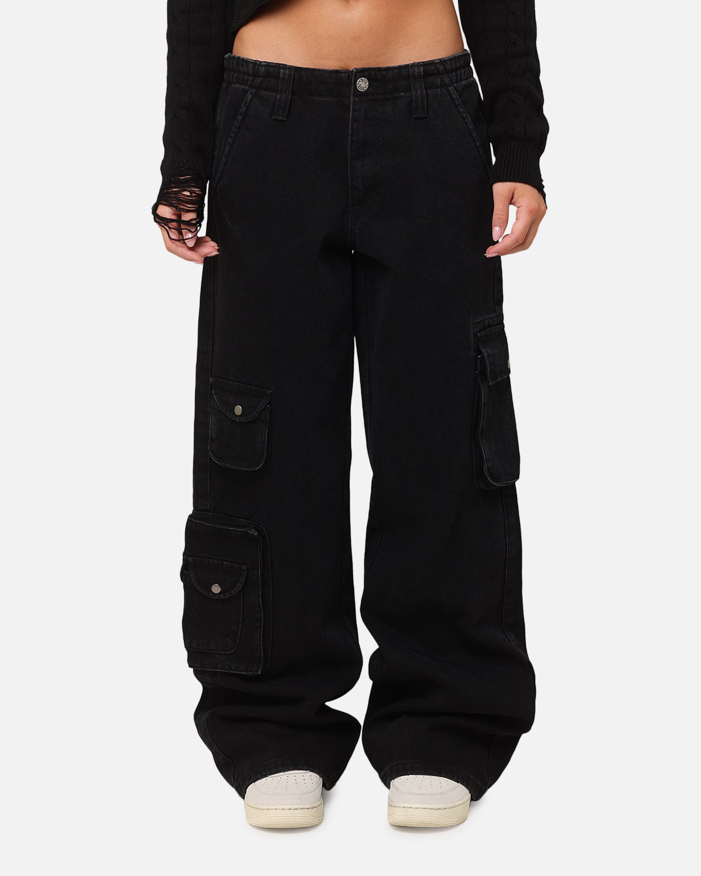 XXIII Women's Corporal Cargo Jeans Washed Black