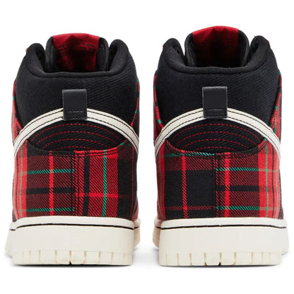 Nike Dunk High Red Plaid