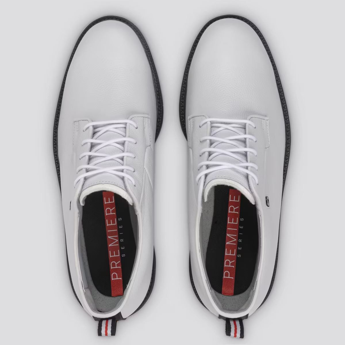 Premiere Series Field Golf Shoes Cleated Laced Golf Shoes White/Black/Red