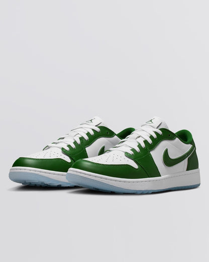 Air Jordan 1 Low Spikeless Golf Shoes Forest Green/White