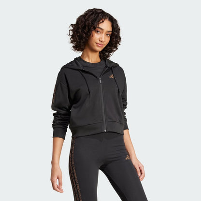 Women's adidas Essentials Seasonals Animal French Terry Full-Zip Hoodie