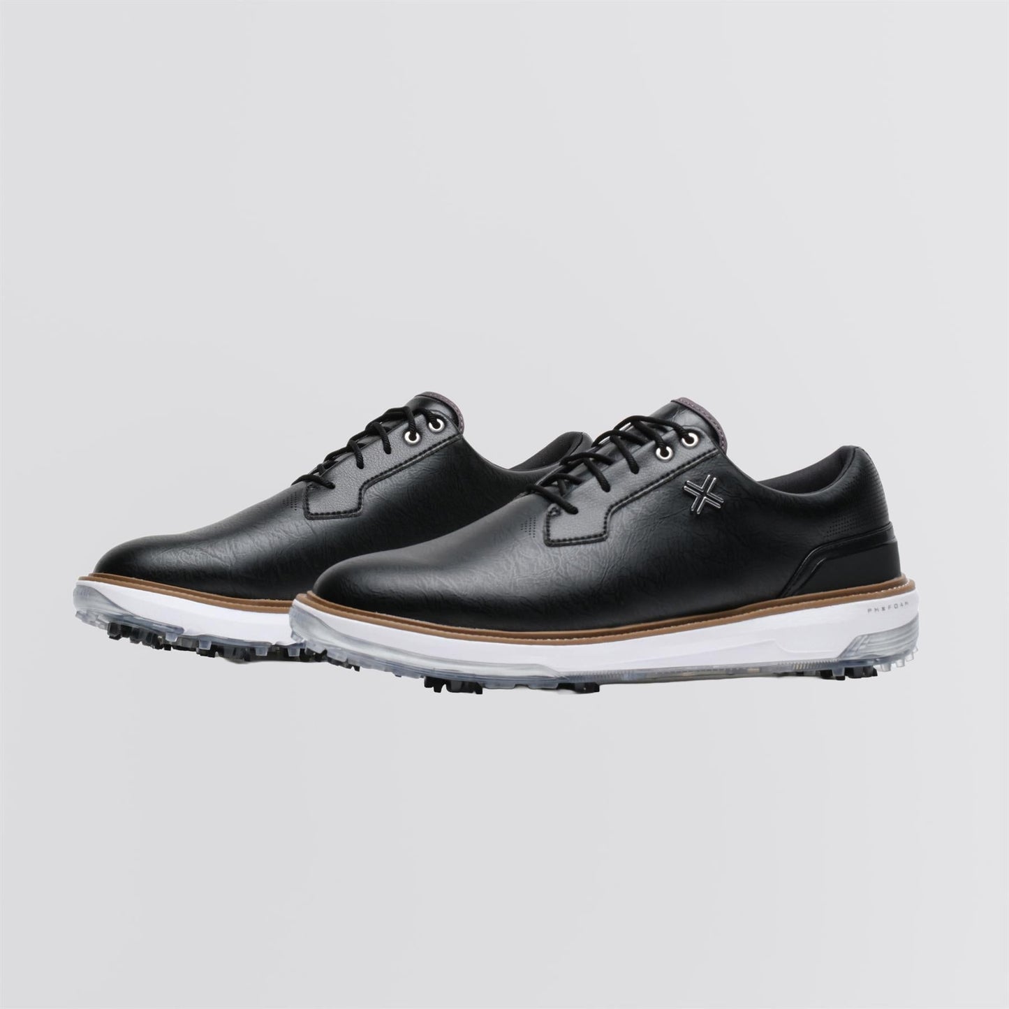 Reserve Classic Tour RS Spiked Golf Shoes Black/White/Tan