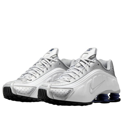 Nike Shox R4 Metallic Silver Deep Royal Blue
