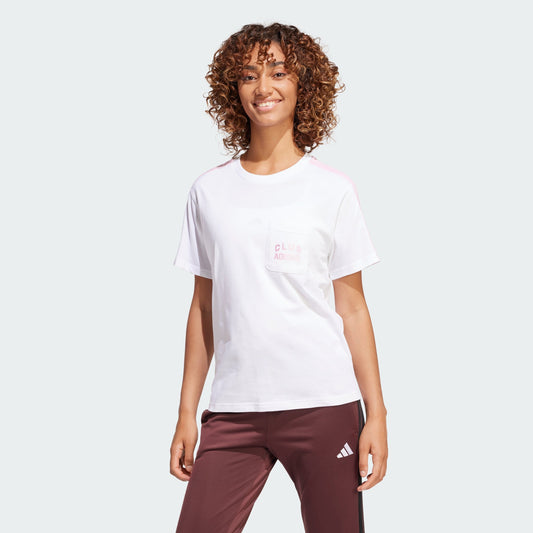 Women's adidas Lounge Soft-Side Pocket Graphic Tee