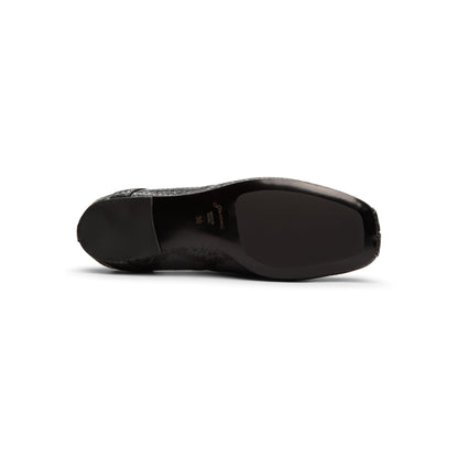 GANNI Lace-Up Ballerinas (Black Oyster)