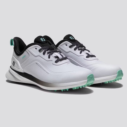 ProSL26 Spikeless Golf Shoes White/Black/Teal