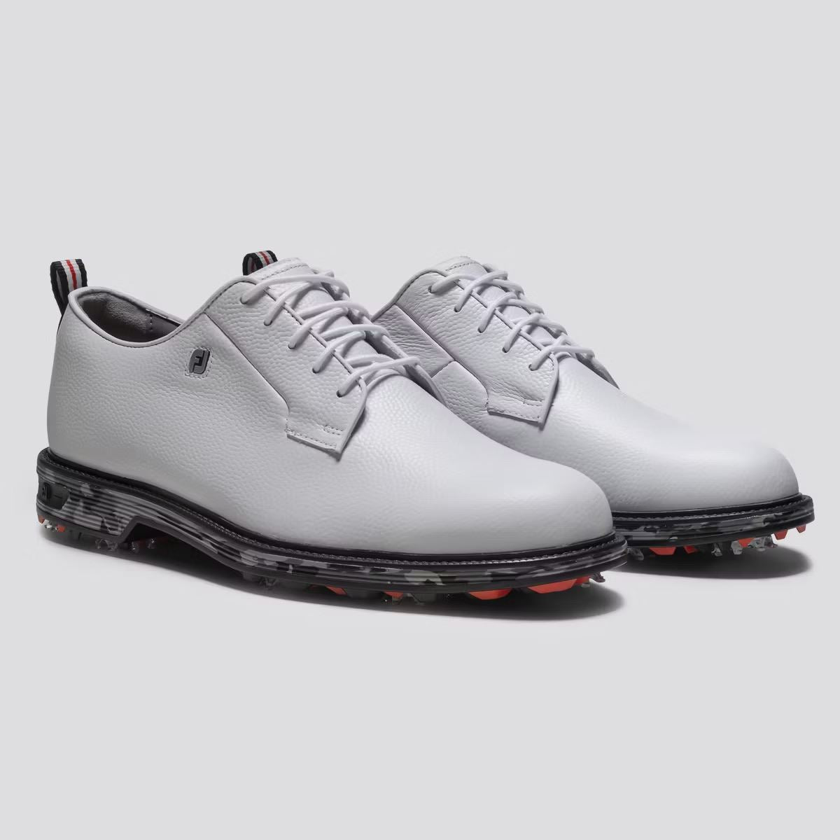 Premiere Series Field Golf Shoes Cleated Laced Golf Shoes White/Black/Red
