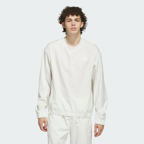 Men's adidas Woven Pullover Crew Sweatshirt