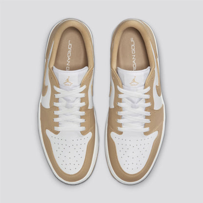 Air Jordan 1 Low Spikeless Golf Shoes White/Linen White