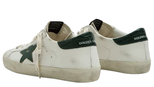 Golden Goose Super-Star White Green