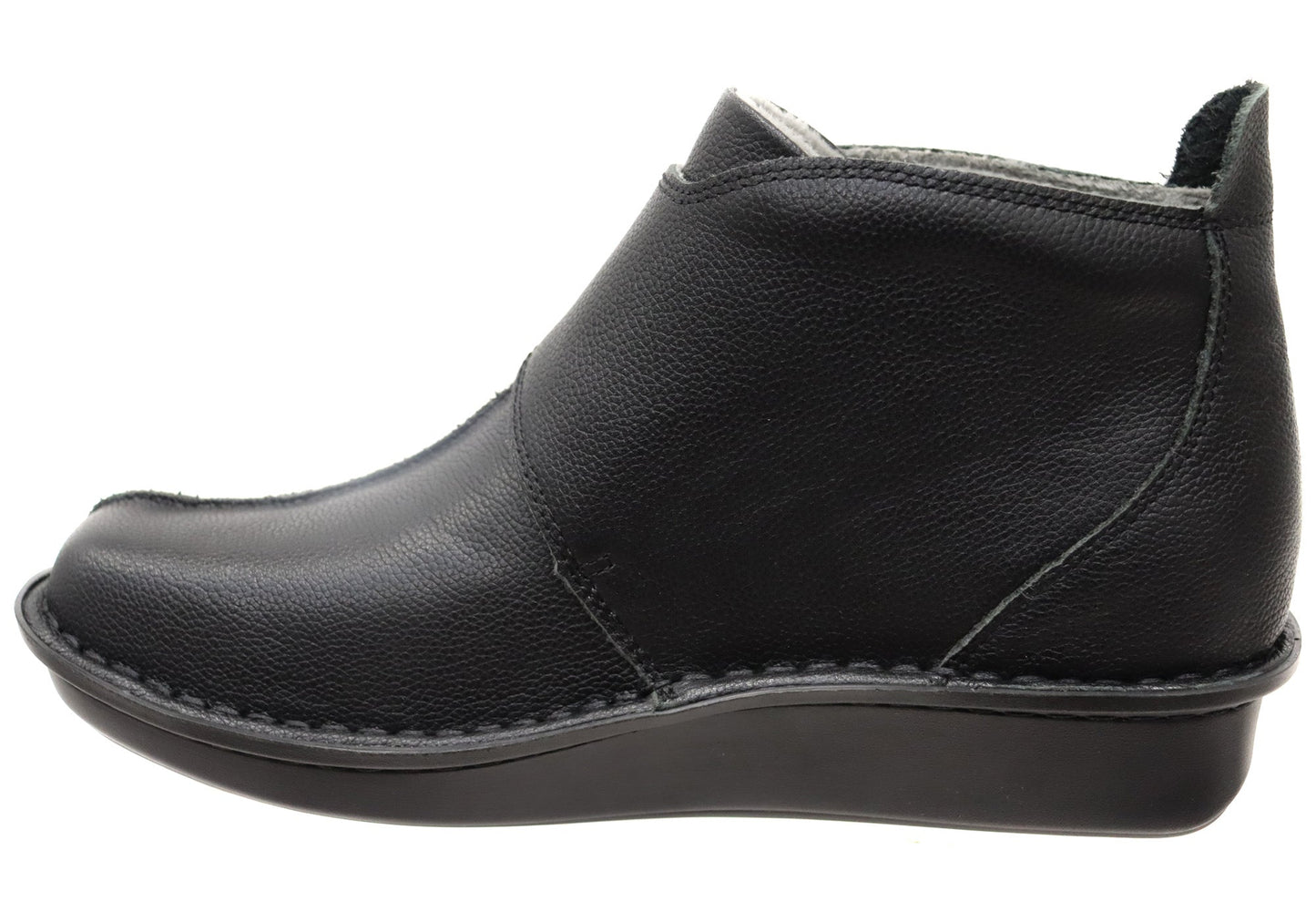 Alegria Caiti Womens Leather Ankle Boots With Adjustable Strap