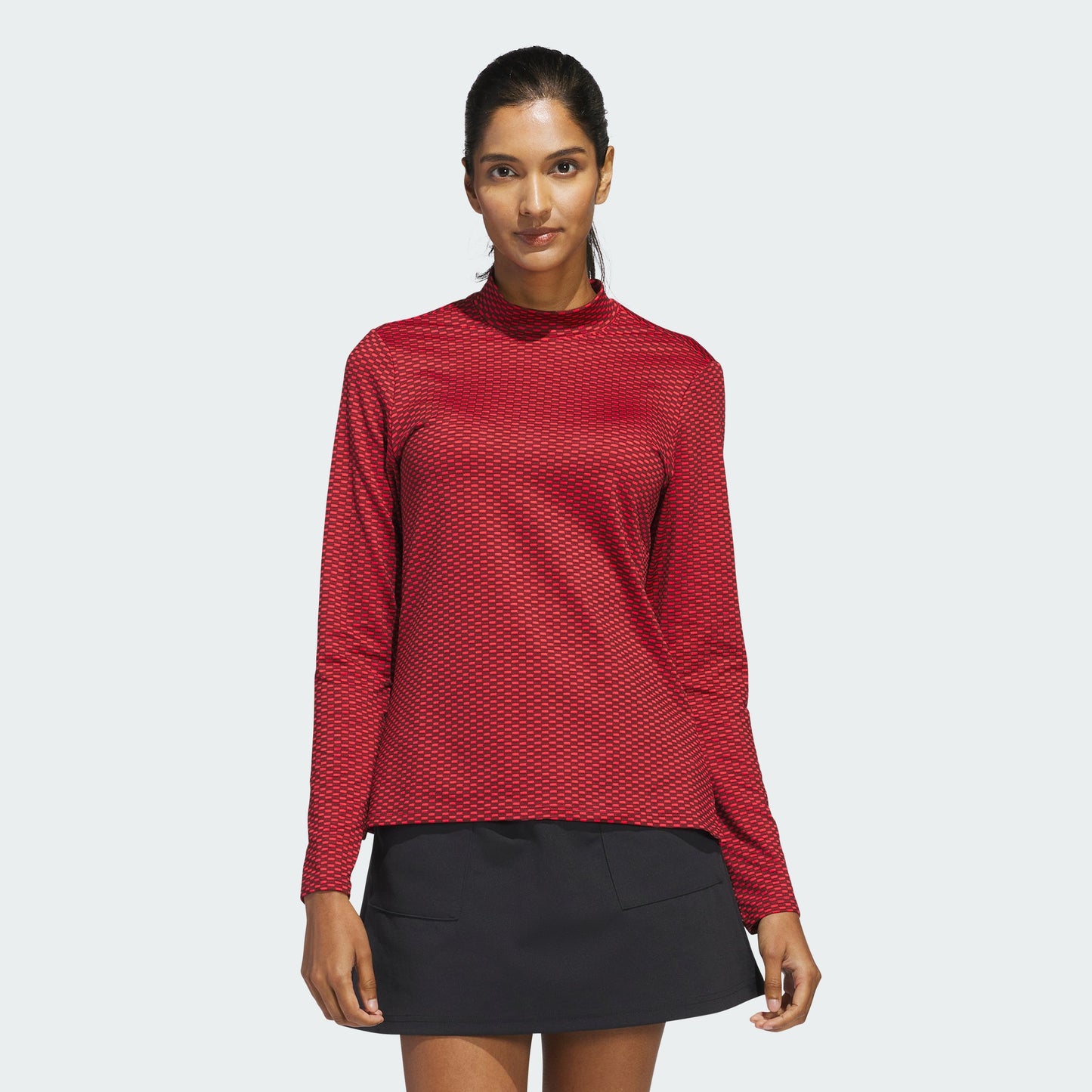 Women's adidas Beyond Two-Tone Mesh Mock Shirt