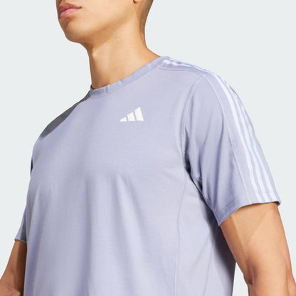 Men's adidas Own the Run 3-Stripes Tee