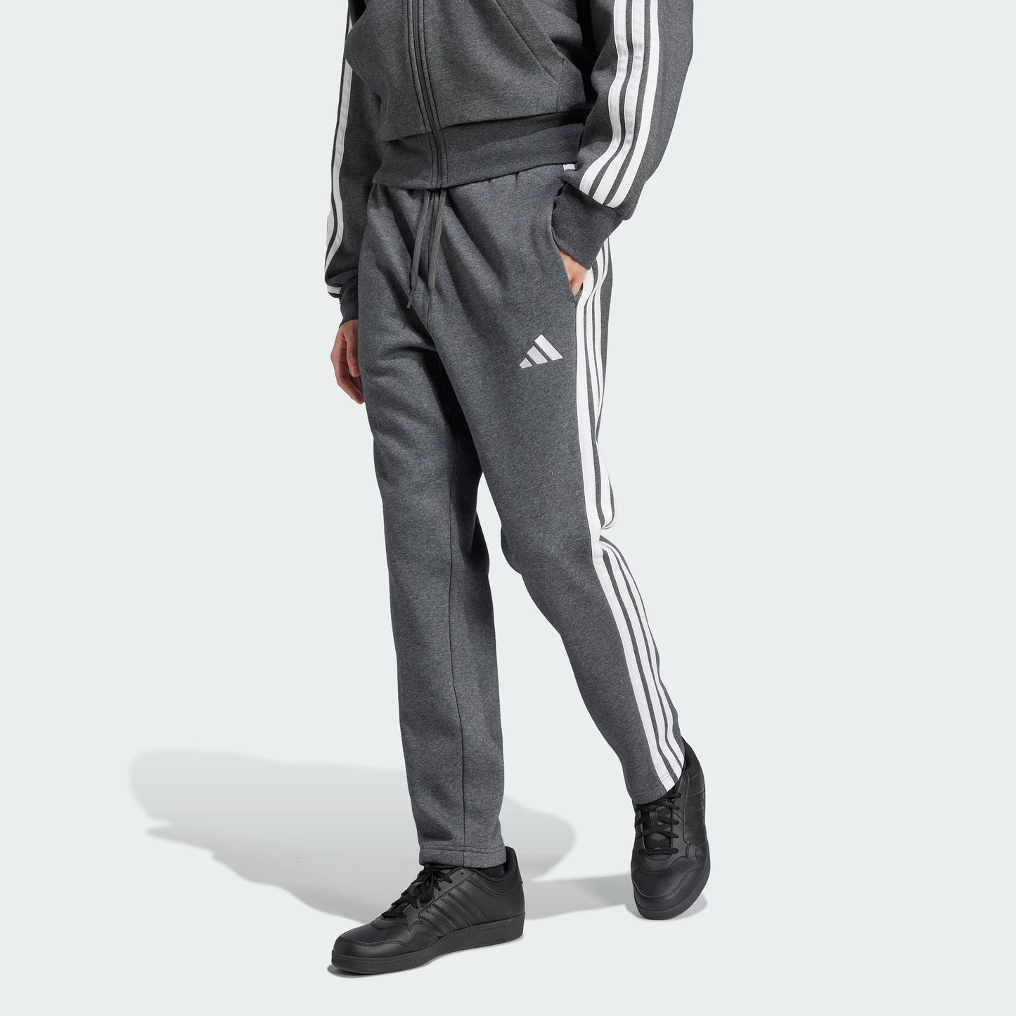 Men's adidas Essentials 3-Stripes Open Hem Fleece Pants