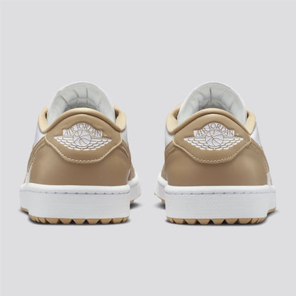 Air Jordan 1 Low Spikeless Golf Shoes White/Linen White