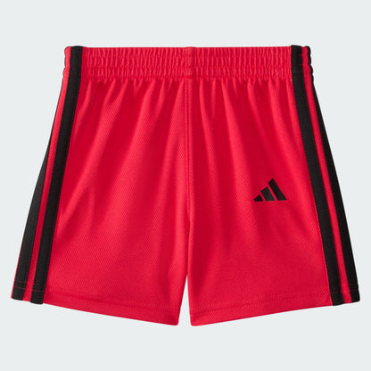 Kids' adidas Two-Piece Short Sleeve Graphic Cotton Tee and 3-Stripes Shorts Set