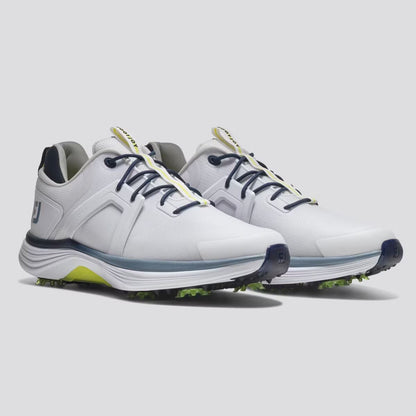 HyperFlex Cleated Laced Golf Shoes White/Blue/Lime