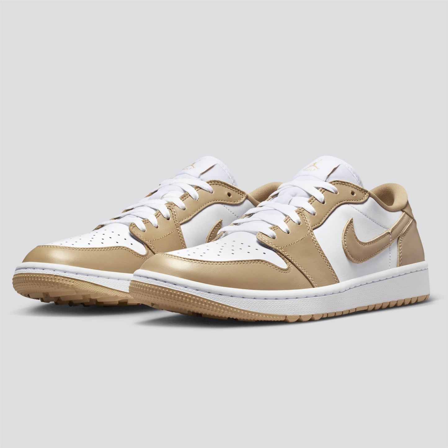 Air Jordan 1 Low Spikeless Golf Shoes White/Linen White