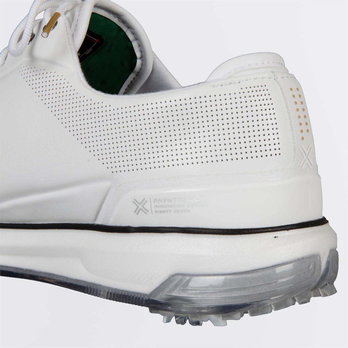 Eighty Seven SC Spiked Golf Shoes White/Black/Gold