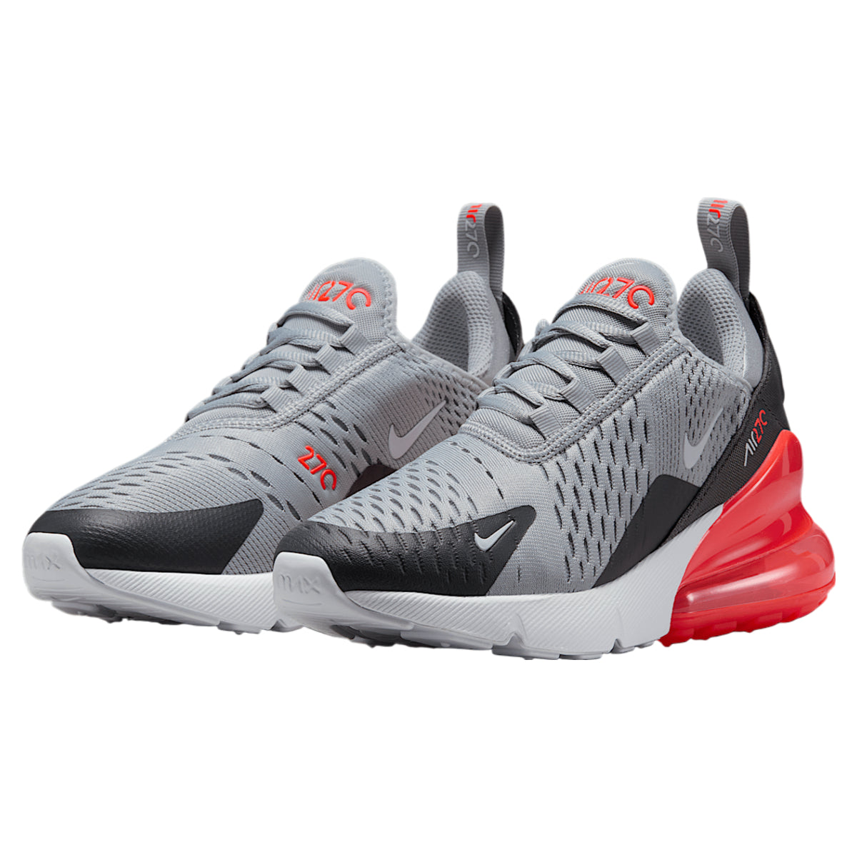 Nike Air Max 270 Wolf Grey Anthracite Bright Crimson White (GS)